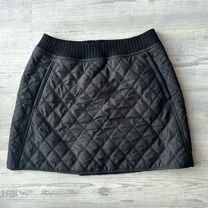 Prana Puffer Skirt Sherpa Lined Black Size Small